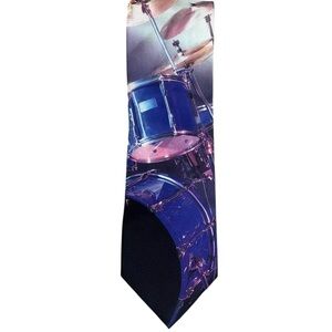 VTG Ralph Marlin Neck Tie Music
"Drums" 90's 1990's Made in USA Retro